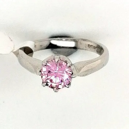 Pink CZ Dress Ring