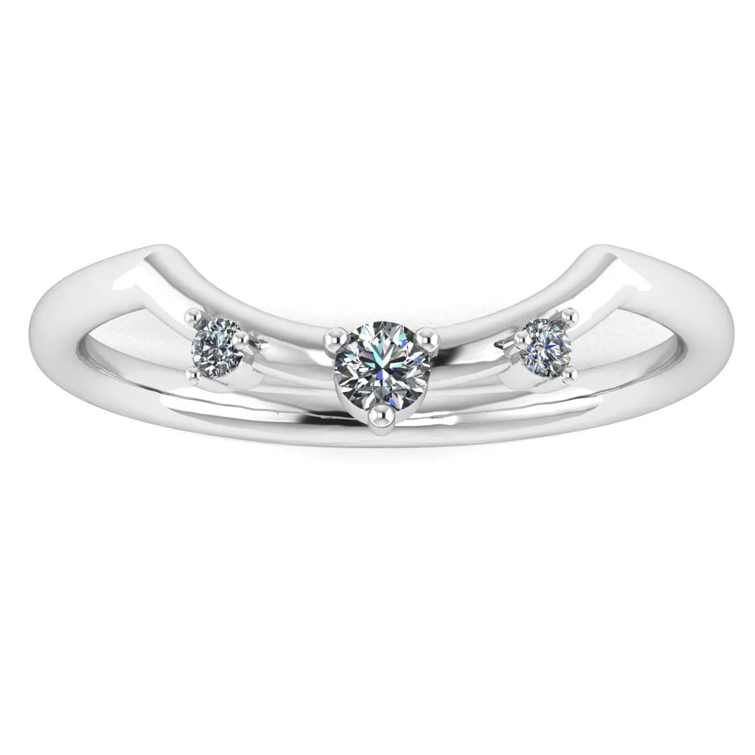 "Zyna" Centre Dip 0.20ct Diamond Eternity Ring ET12