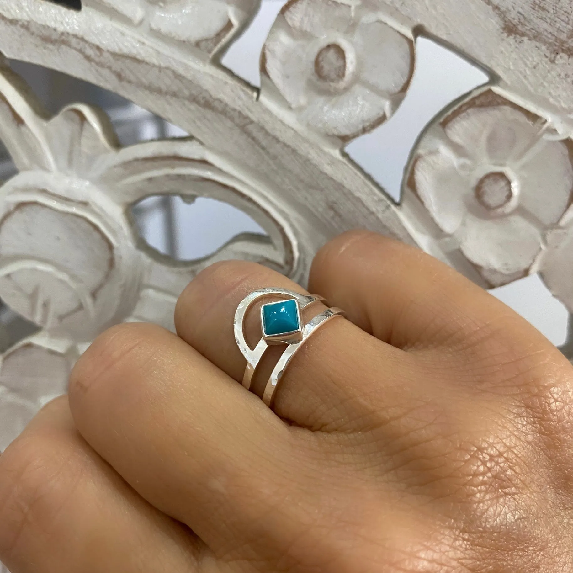 Rainbow Turquoise Ring