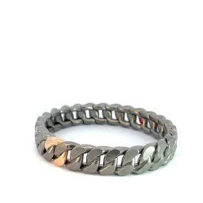 Roberto Demeglio Grey Titanium Men's Stretchy Bracelet