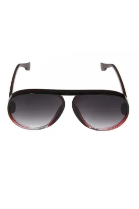 Round Over-sized Plastic Frame Sunglasses