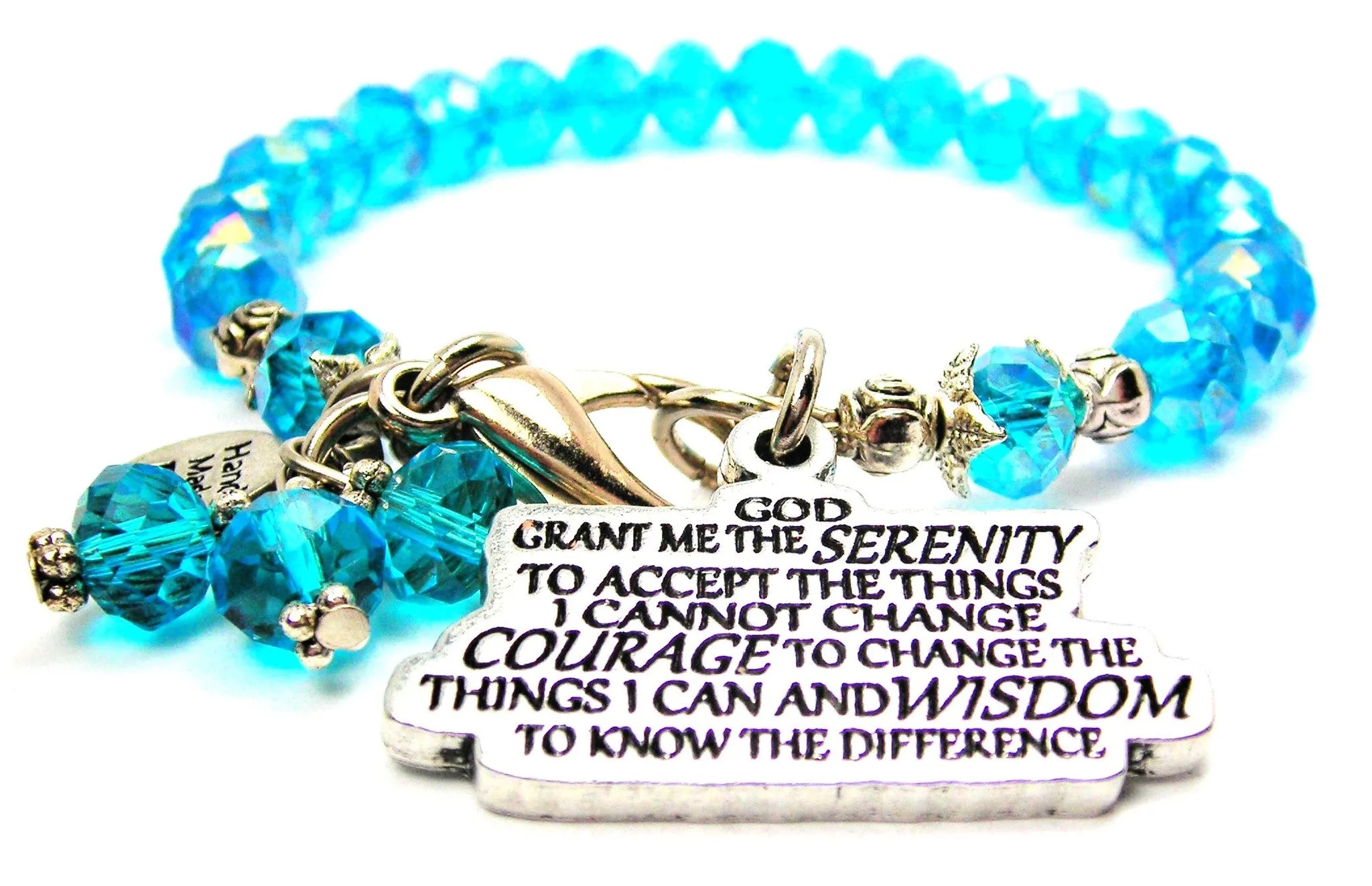 Serenity Prayer Splash Of Color Crystal Bracelet