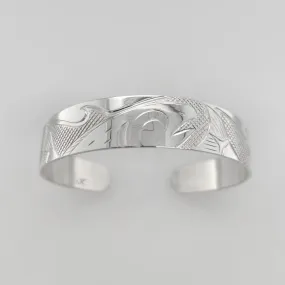 Silver 1/2" Salmon Bracelet