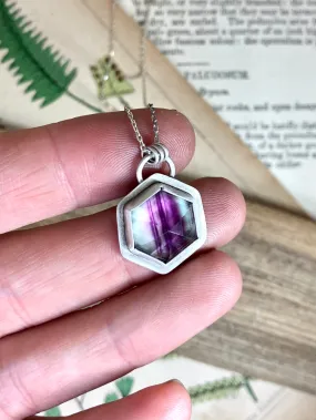 Small Fluorite Hex Necklace