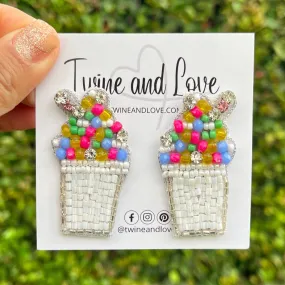 Snow Cone Bead Jeweled Earrings