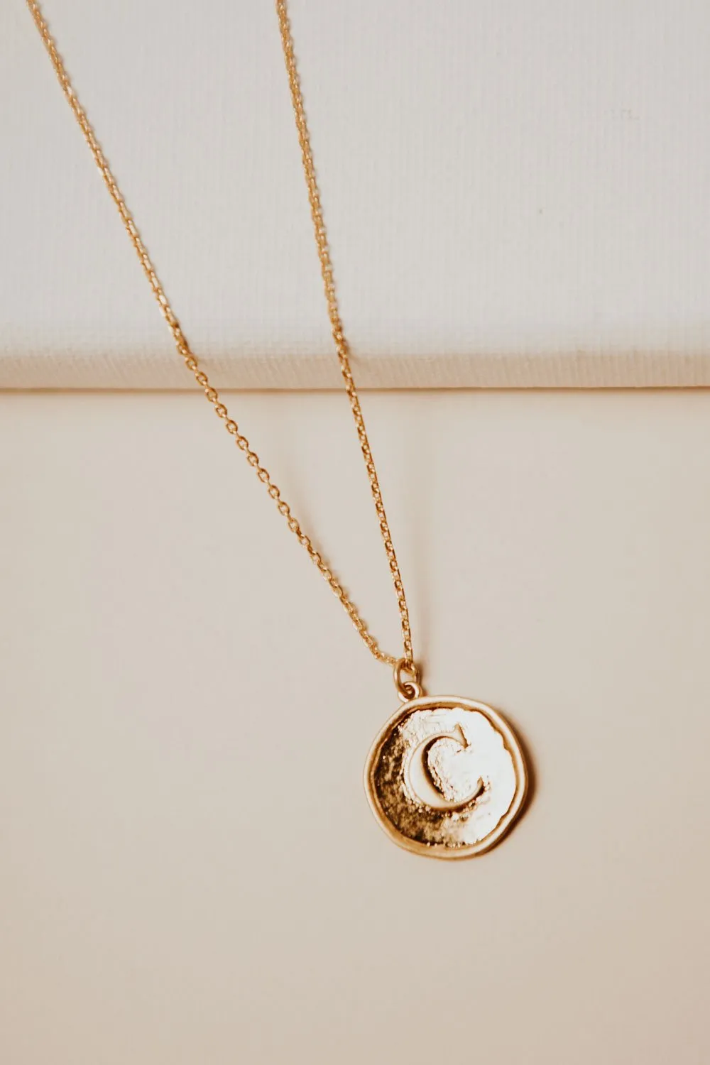 Stamped Initial Necklace