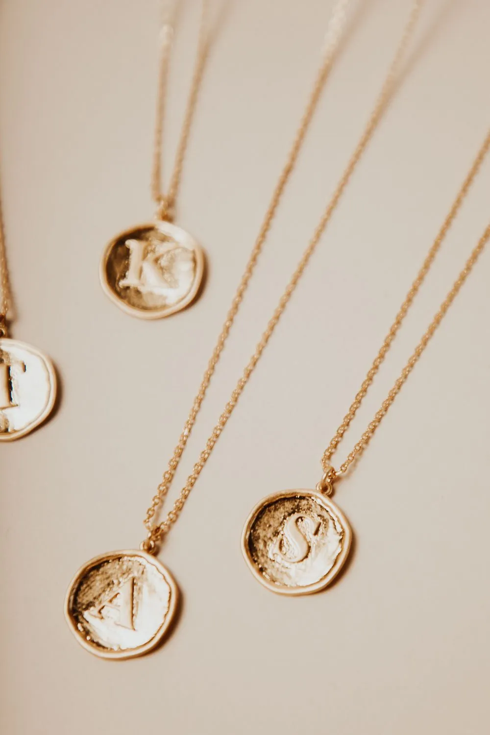 Stamped Initial Necklace