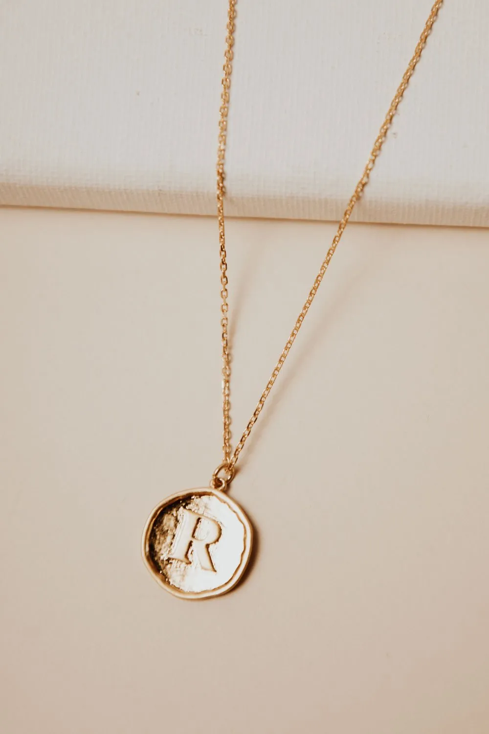 Stamped Initial Necklace