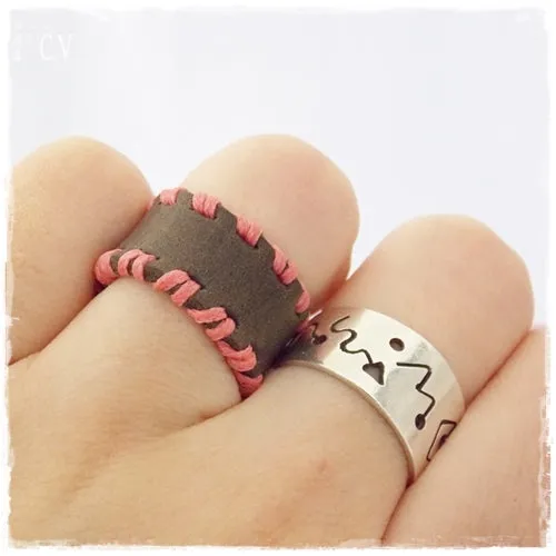 Stitched Leather Ring