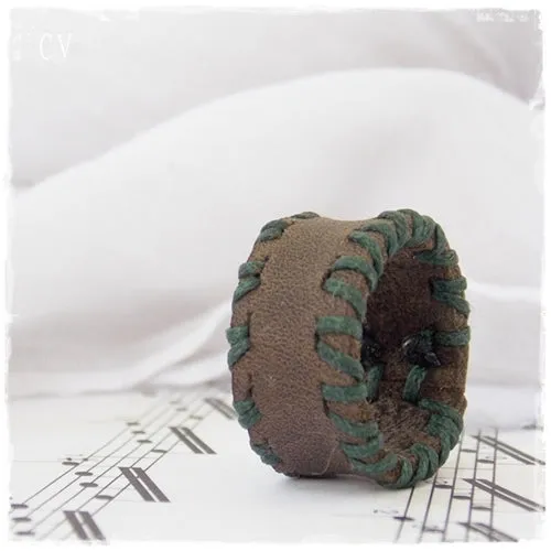 Stitched Leather Ring