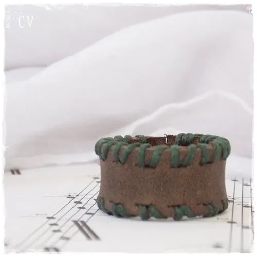 Stitched Leather Ring