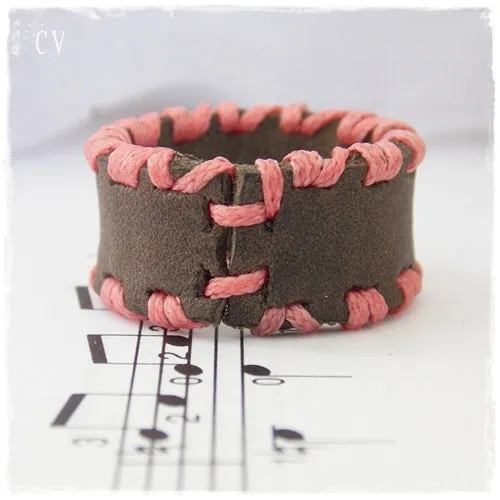 Stitched Leather Ring