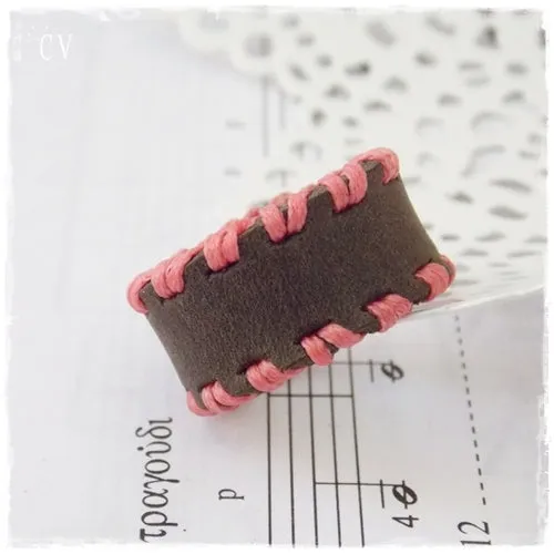 Stitched Leather Ring