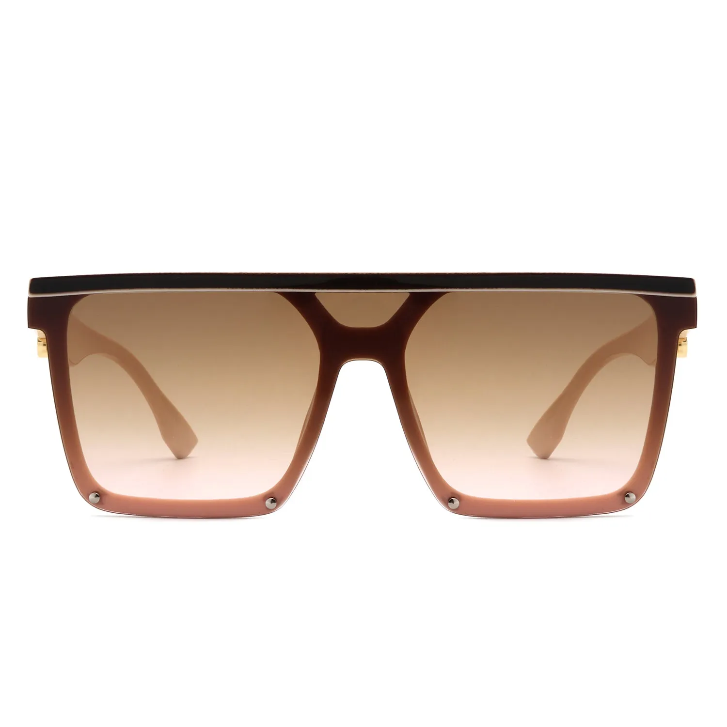 Sunquest - Oversized Square Flat Top Sunglasses for Women