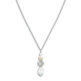 Sylvia Pearl and Crystal Bridal Pendant