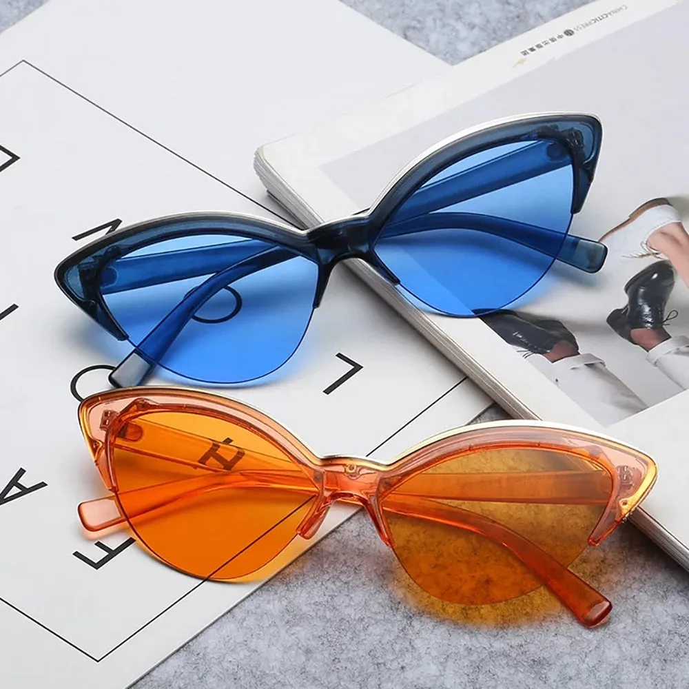 TEEK - Contrast Brow Cat Eye Sunglasses