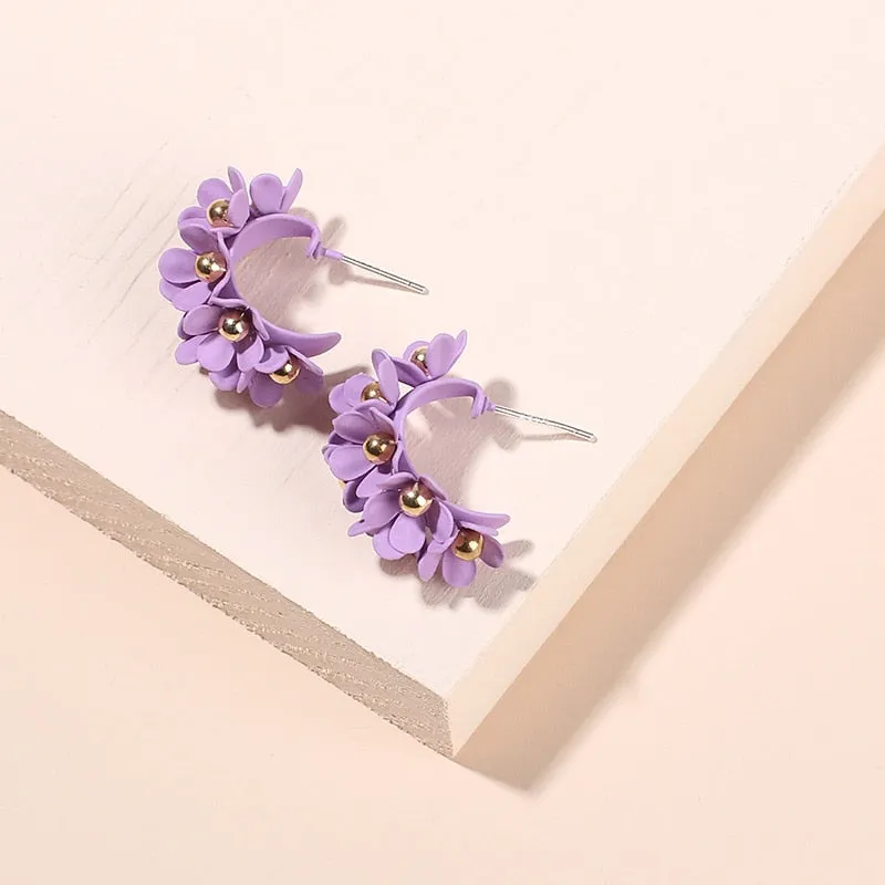 TEEK - Flourish Flower Hoop Earrings