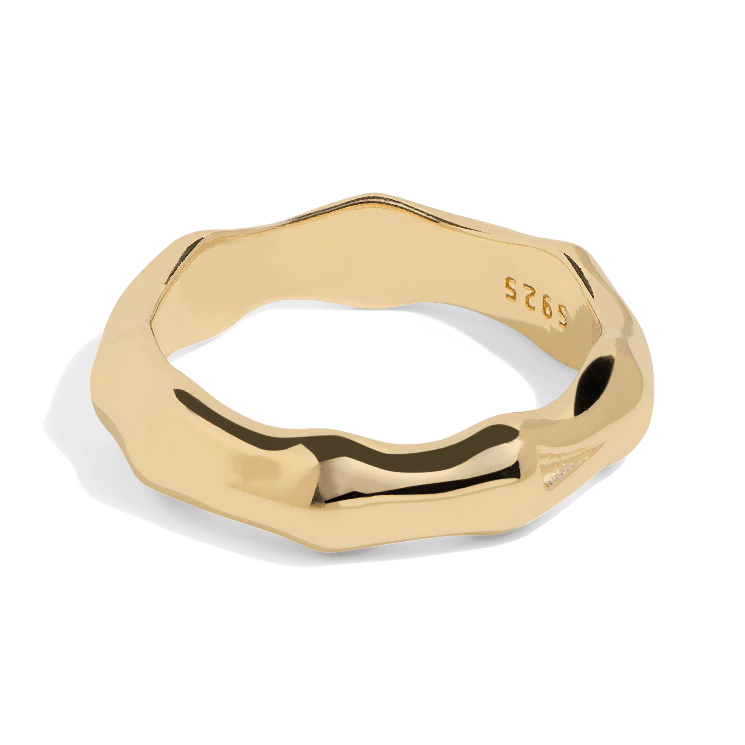 THE BAMBOO RING - Solid 14k gold