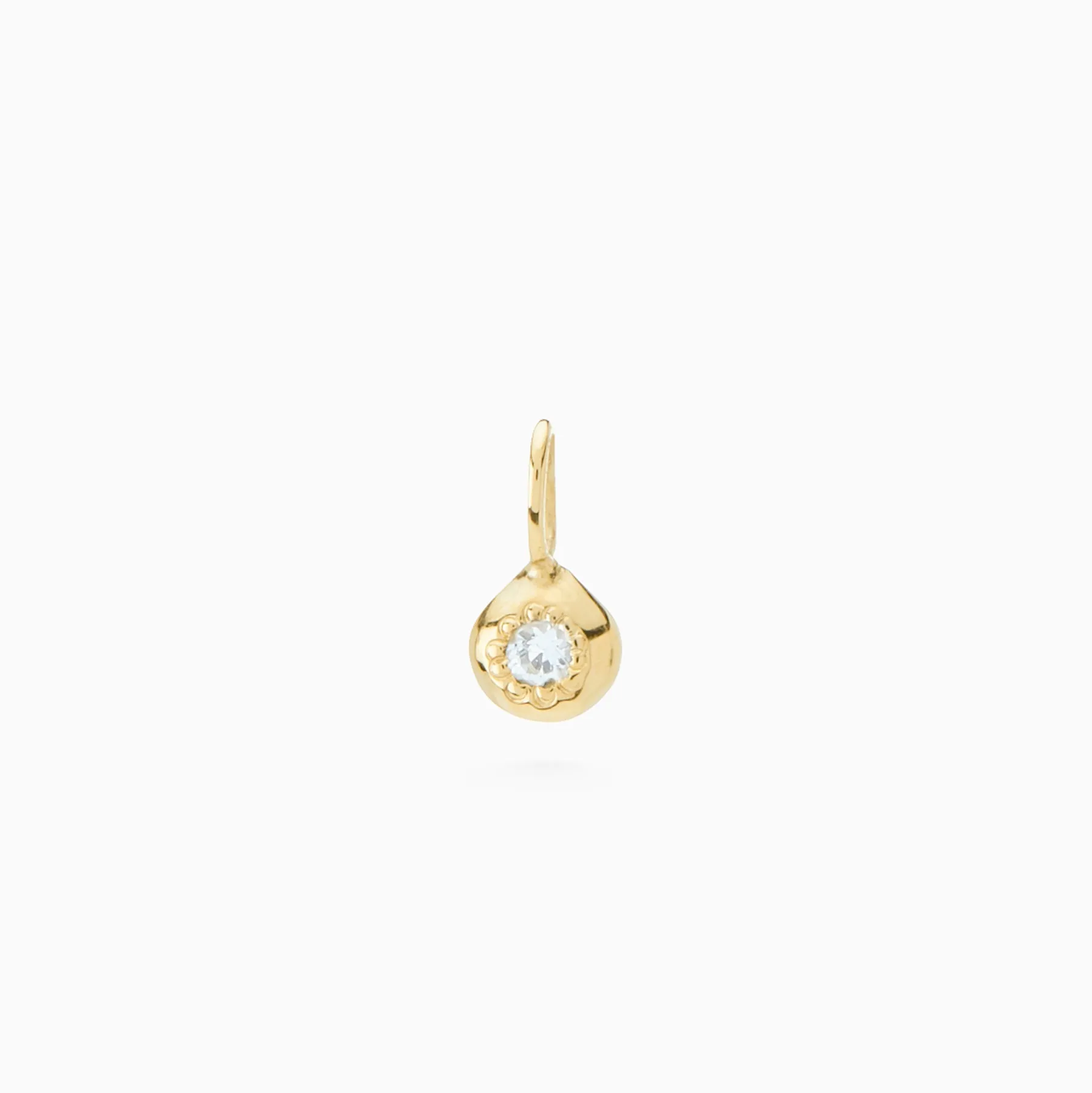 Tiny Birthstone Pendant | Yellow Gold