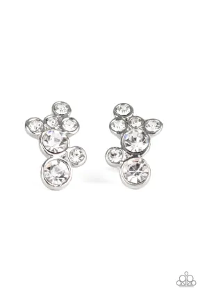 Treasure Treat White Post Earrings - Paparazzi Accessories