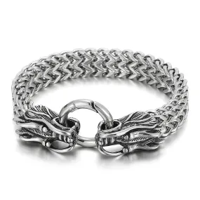 Vintage-Inspired Men's Titanium Steel Bracelet with Unique Faucet Design - Perfect Gift for Him