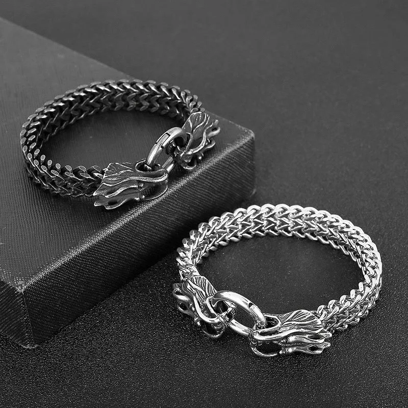 Vintage-Inspired Men's Titanium Steel Bracelet with Unique Faucet Design - Perfect Gift for Him