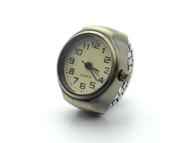 Vintage Punk Elastic Quartz Watch Ring