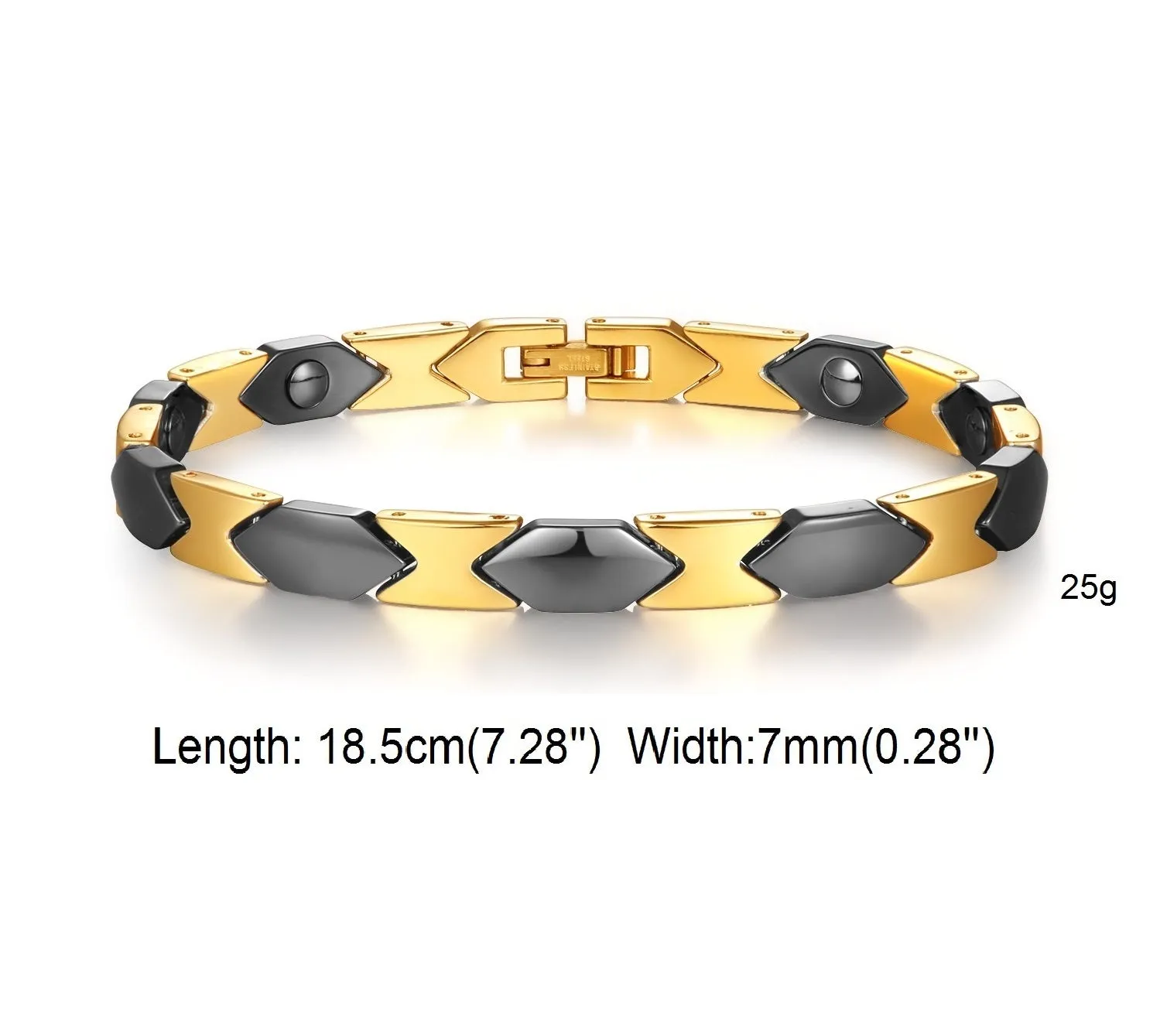 Women's Fashion Black and Gold Bracelet