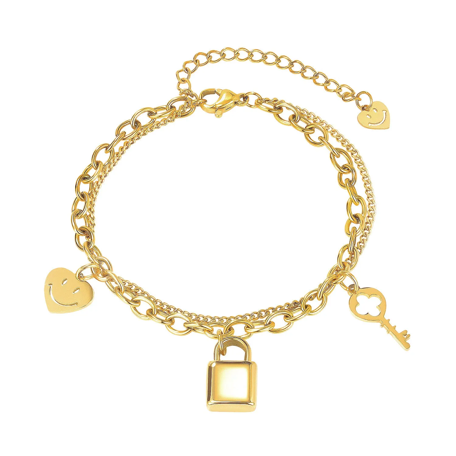 Women's Fashion Smiling Lock Bracelet