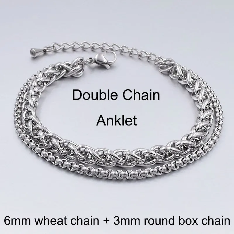 Women's Titanium Steel Chain Anklet