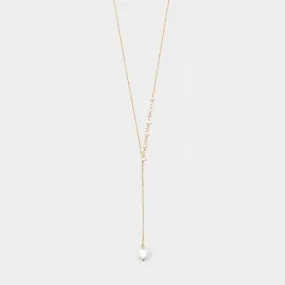 Y Shape Necklace: Pearl