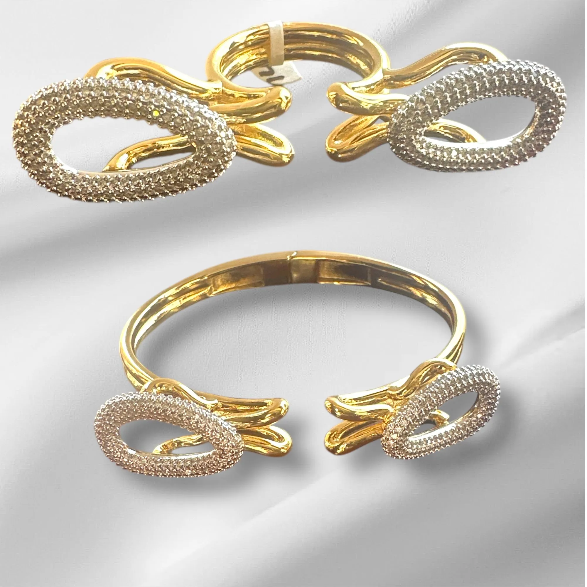 y2k brass bracelet set