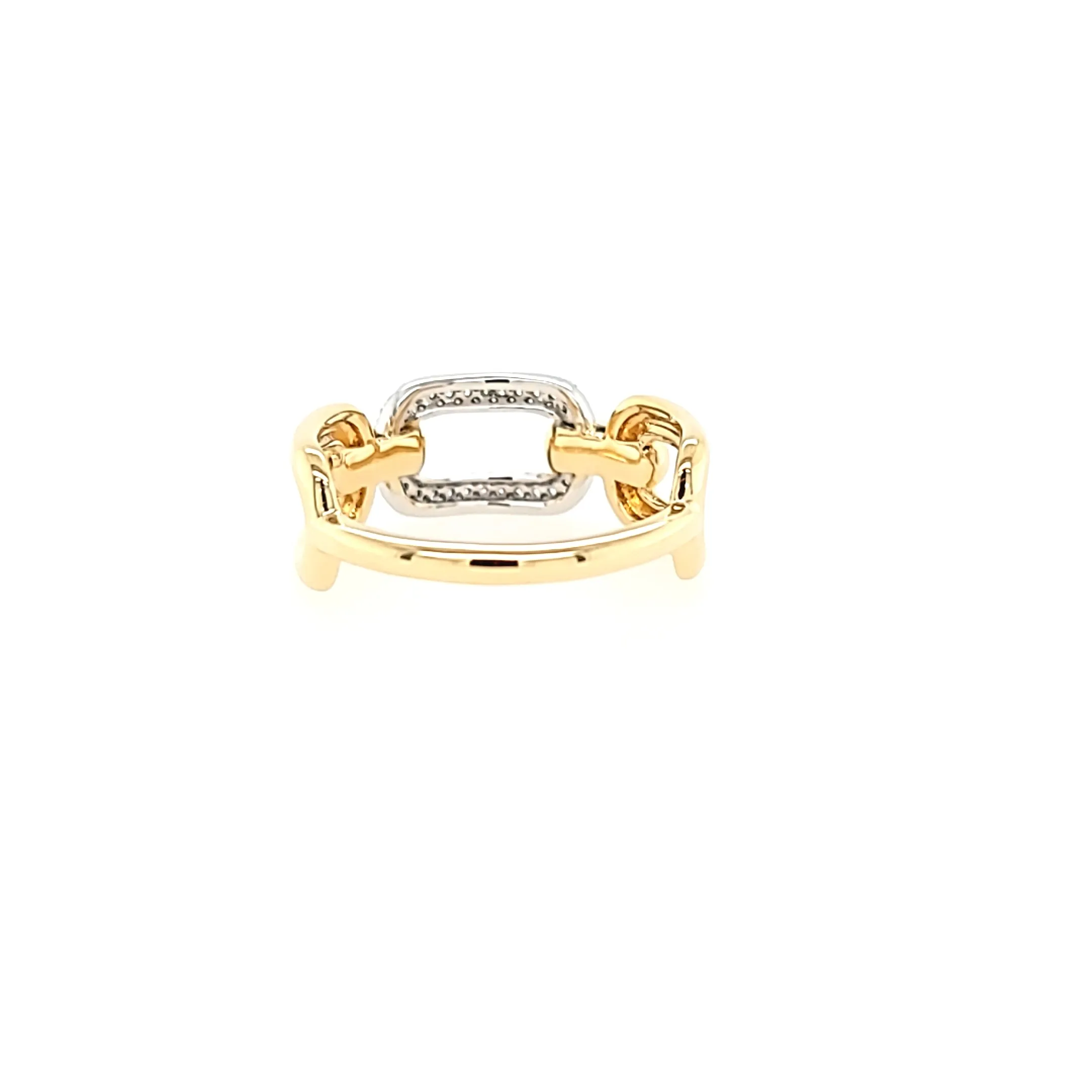 Yellow Gold Diamond Chain Ring (I7205)